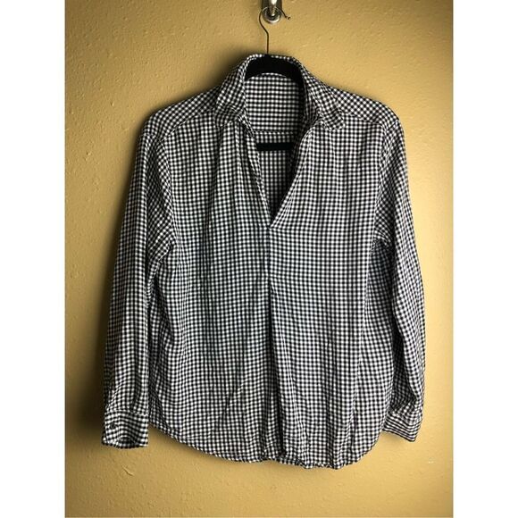 MNG Casual Mango black and white check top size 4 - Picture 3 of 11